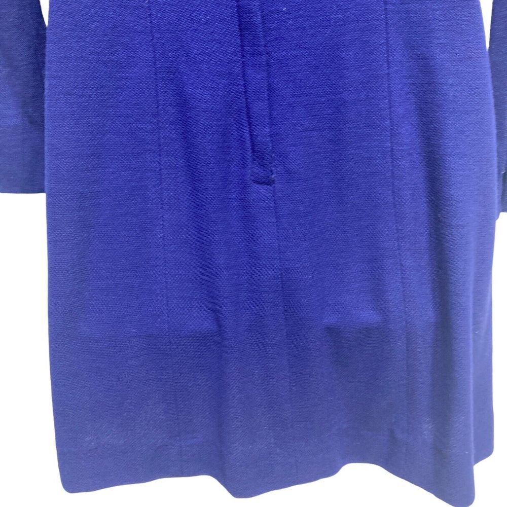 Vintage  1960s 1970s Mini Dress Size XS S Hand Tailored Belt buttons A‎ Line - Picture 2 of 15